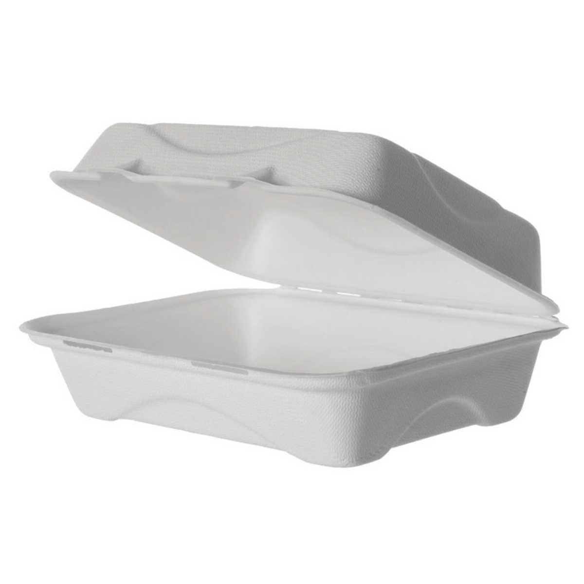 Vanguard Renewable & Compostable Sugarcane Clamshells - 9in x 6in x 3in (QTY:250)