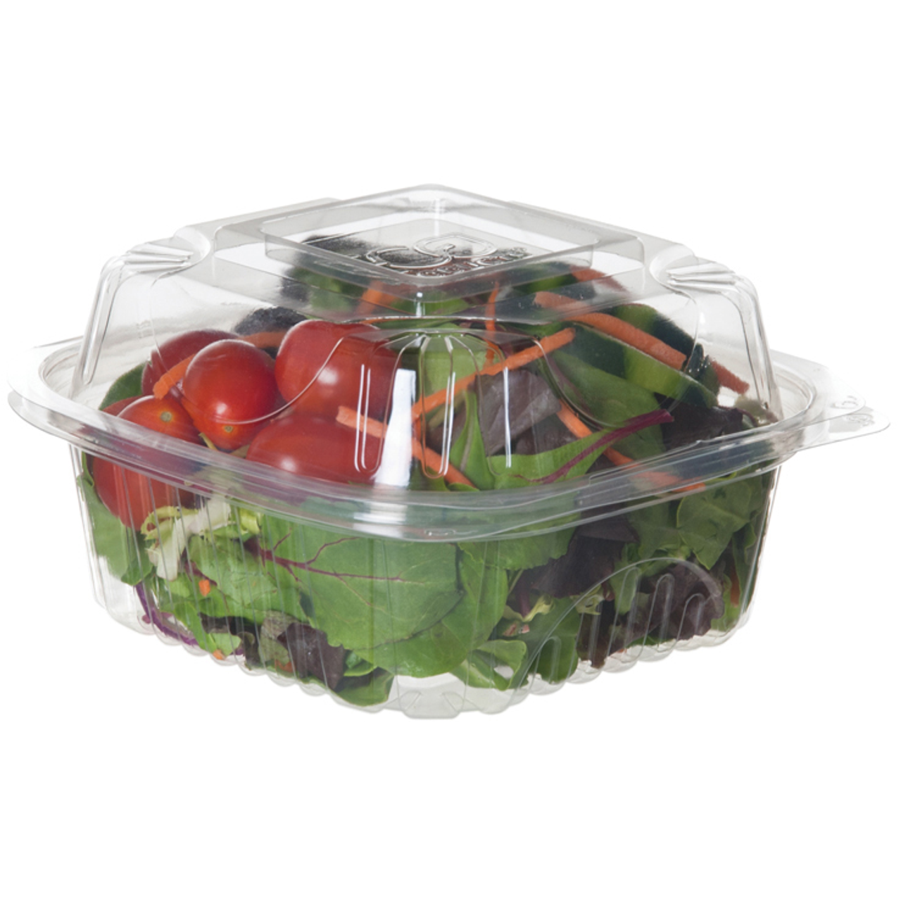 Eco-Products GreenStripe Compostable Clear Clamshells 6in x 6in x 3in (QTY 240), SKU EP-LC6