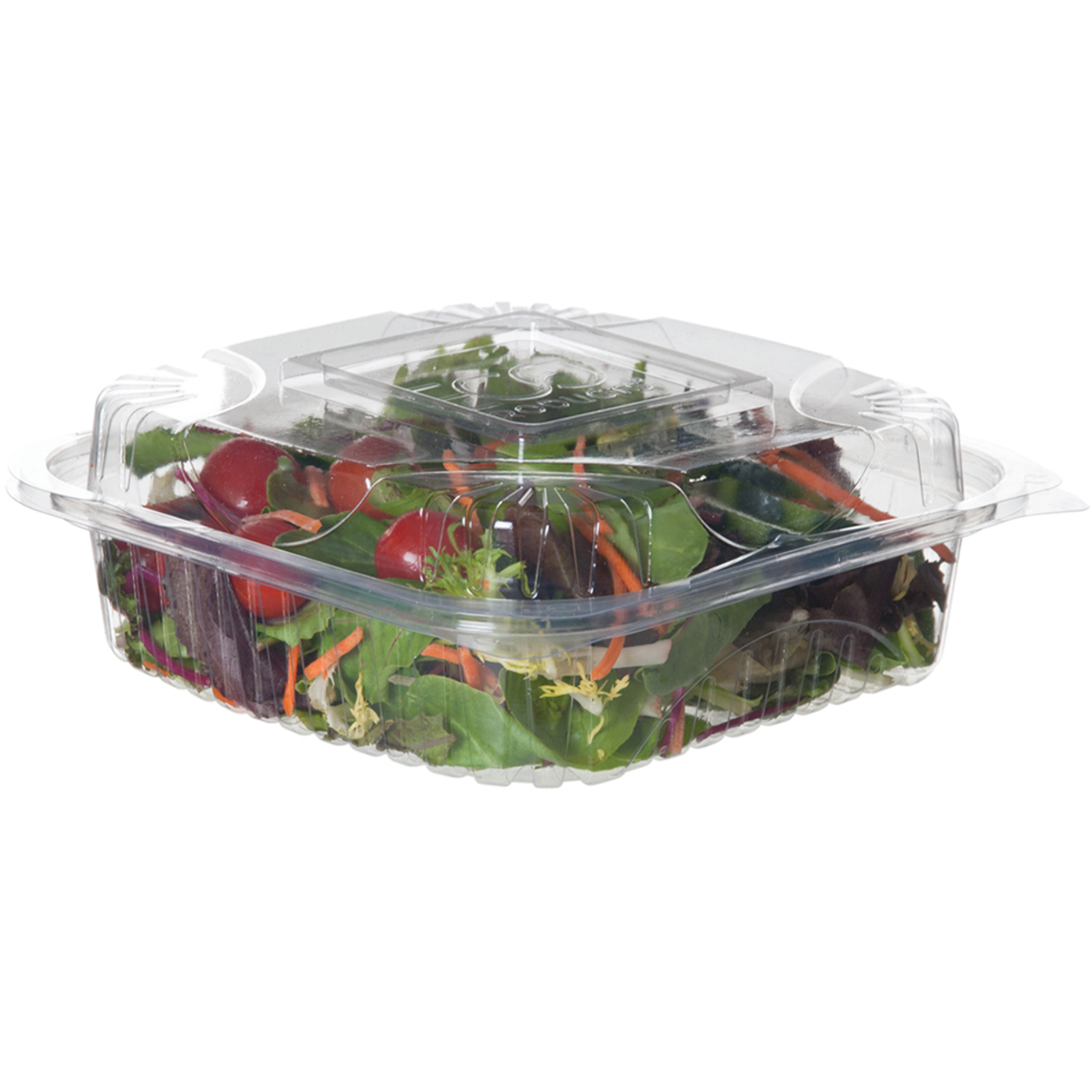 Eco-Products GreenStripe Renewable & Compostable Clear Clamshells - 8in x 8in x 3in (QTY 160), SKU EP-LC81