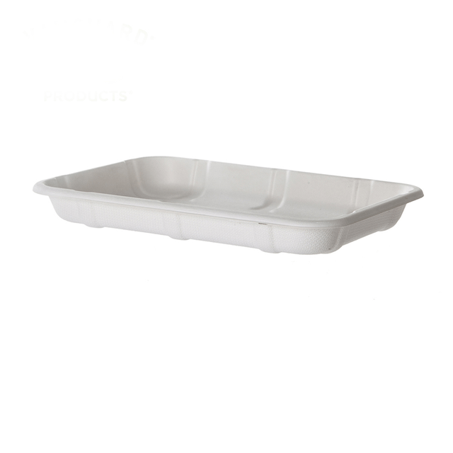 GreenStripe Vanguard Renewable & Compostable Lined Molded Fiber Meat & Produce Trays, 8.5 x 6 x 1.0in, 2D (QTY:400)