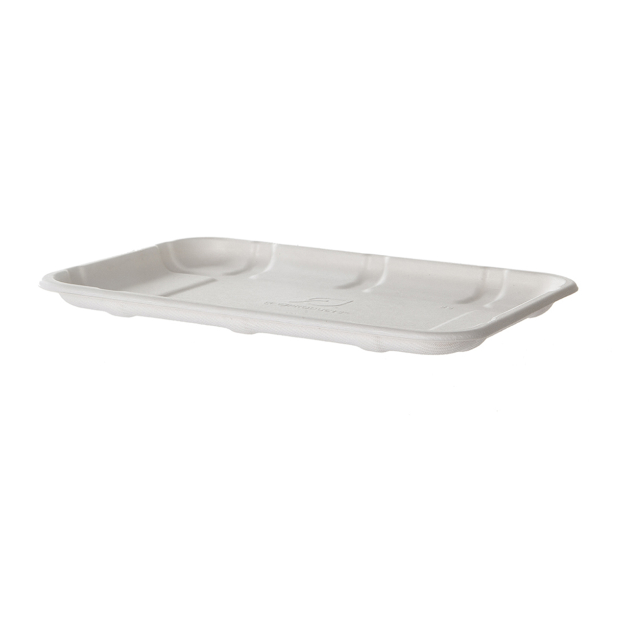 Vanguard Renewable & Compostable Sugarcane Meat & Produce Trays, 8.5 x 6 x 0.56in, 2S (QTY:400)