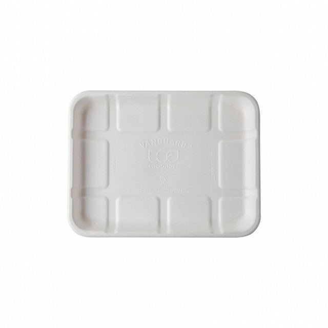GreenStripe Vanguard Renewable & Compostable Lined Molded Fiber Meat & Produce Trays, 8.5 x 6.5 x 0.73in, 20S (QTY:600)
