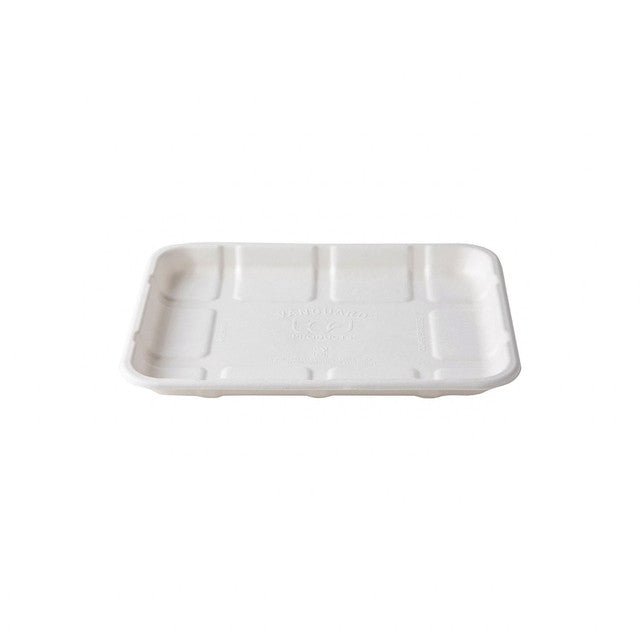 GreenStripe Vanguard Renewable & Compostable Lined Molded Fiber Meat & Produce Trays, 8.5 x 6.5 x 0.73in, 20S (QTY:600)
