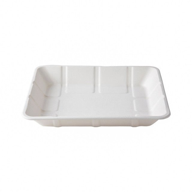 GreenStripe Vanguard Renewable & Compostable Lined Molded Fiber Meat & Produce Trays, 10.5 x 8.5 x 1.475in, 8D (QTY:300)