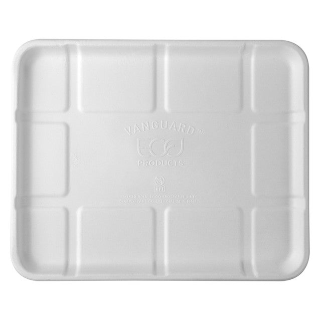 GreenStripe Vanguard Renewable & Compostable Lined Molded Fiber Meat & Produce Trays, 10.52 x 8.5 x 0.56in, 8S (QTY:300)