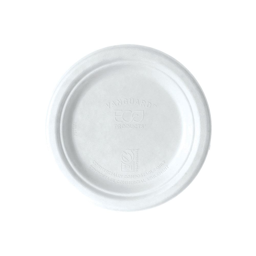Eco-Products Vanguard Sugarcane Plate 6in Compostable (QTY 1000), SKU EP-P016NFA