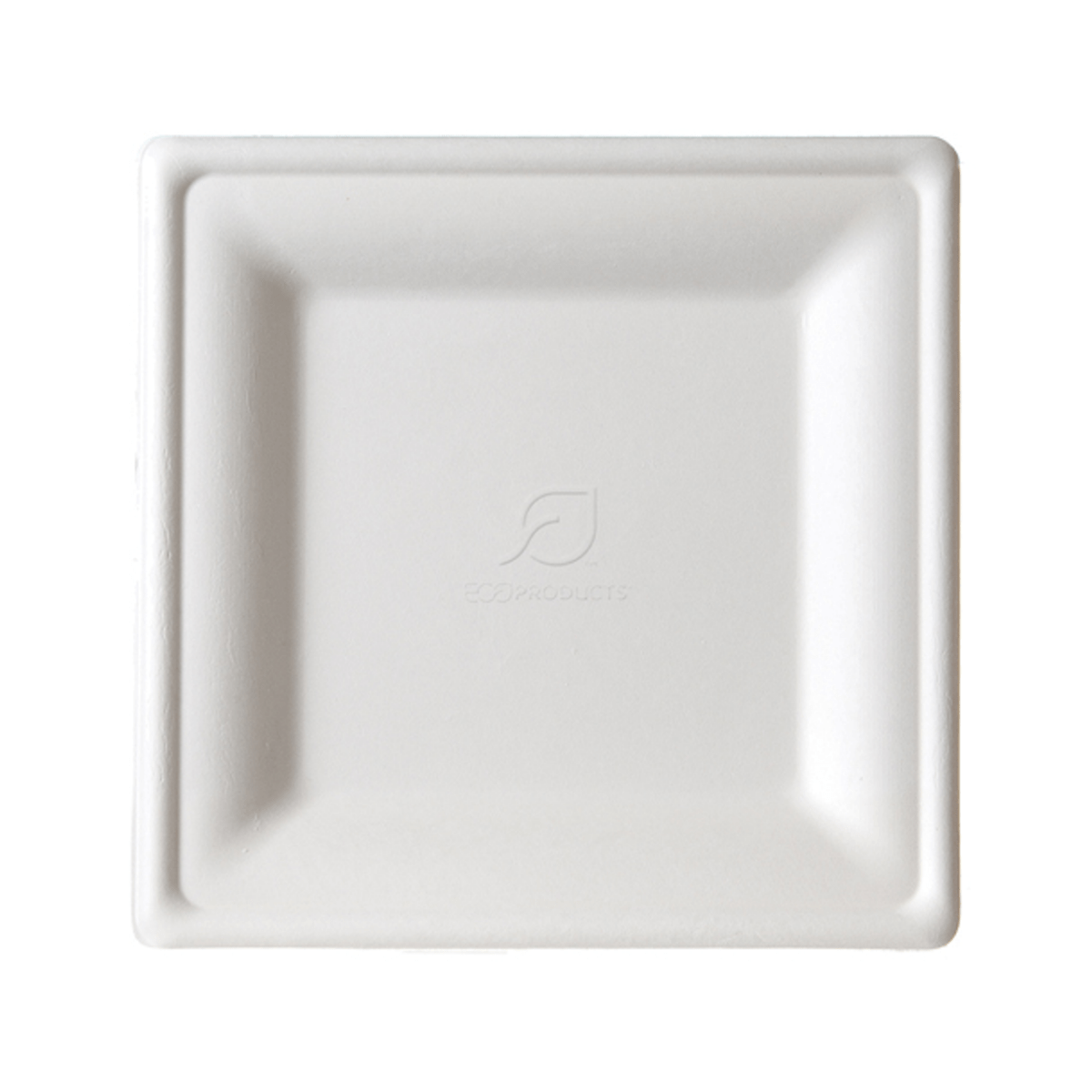 Eco-Products Vanguard Renewable & Compostable Square Sugarcane Plates - Medium (QTY:500)