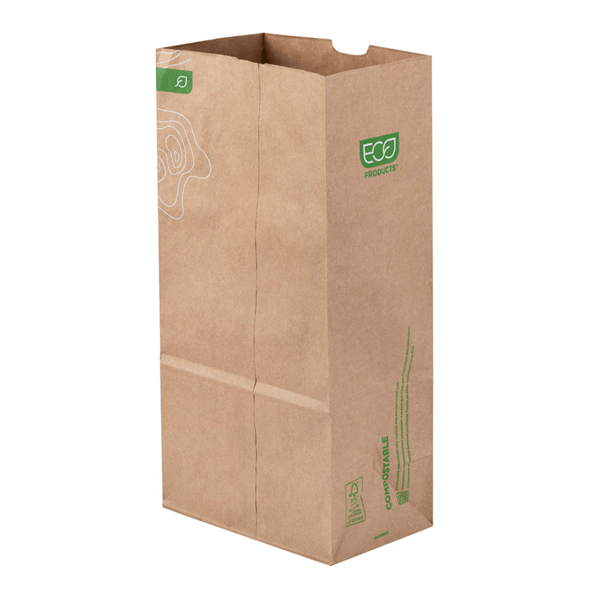 GreenStripe Renewable & Compostable 20# Paper Sack, Kraft, FSC Recycled 100% SA-COC-013255 (QTY:400)