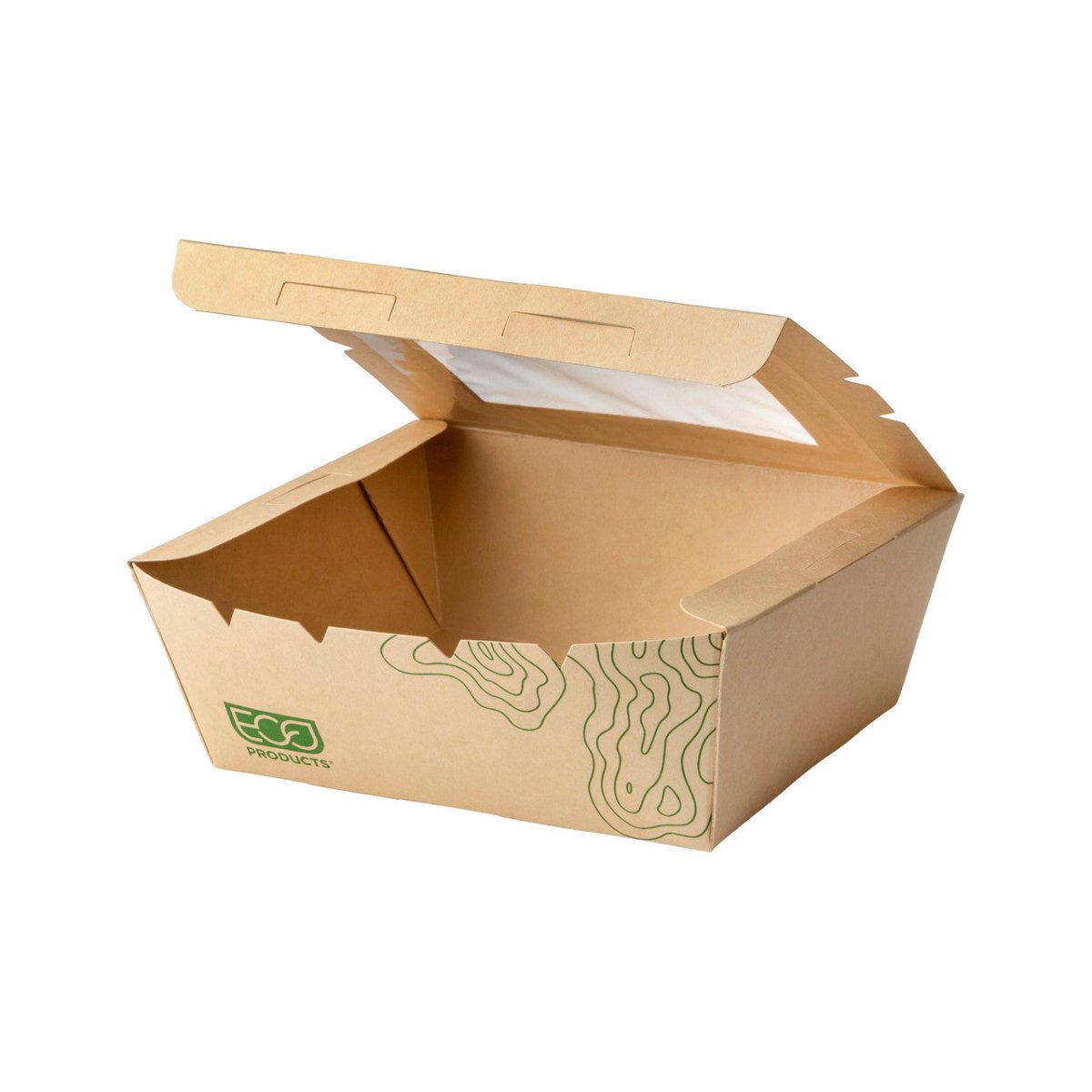 GreenStripe Renewable & Compostable 45oz Windowed Food Box #8, FSC Mix Credit SA-COC-013255 (QTY:200)