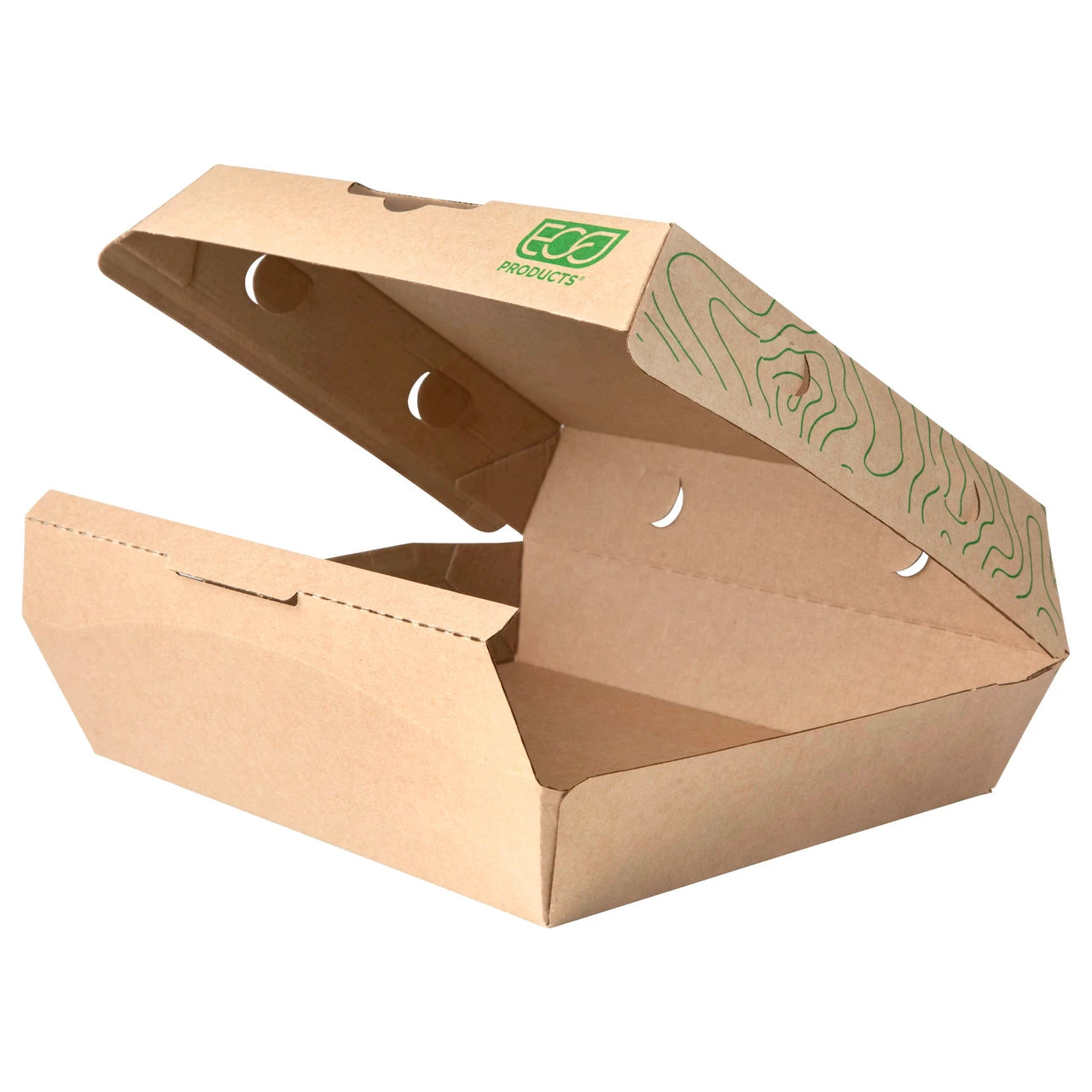 Eco-Products 10 x 7 in Corrugate Clamshell Kraft Compostable No Added PFAS (QTY 300), SKU EP-PPRHC107