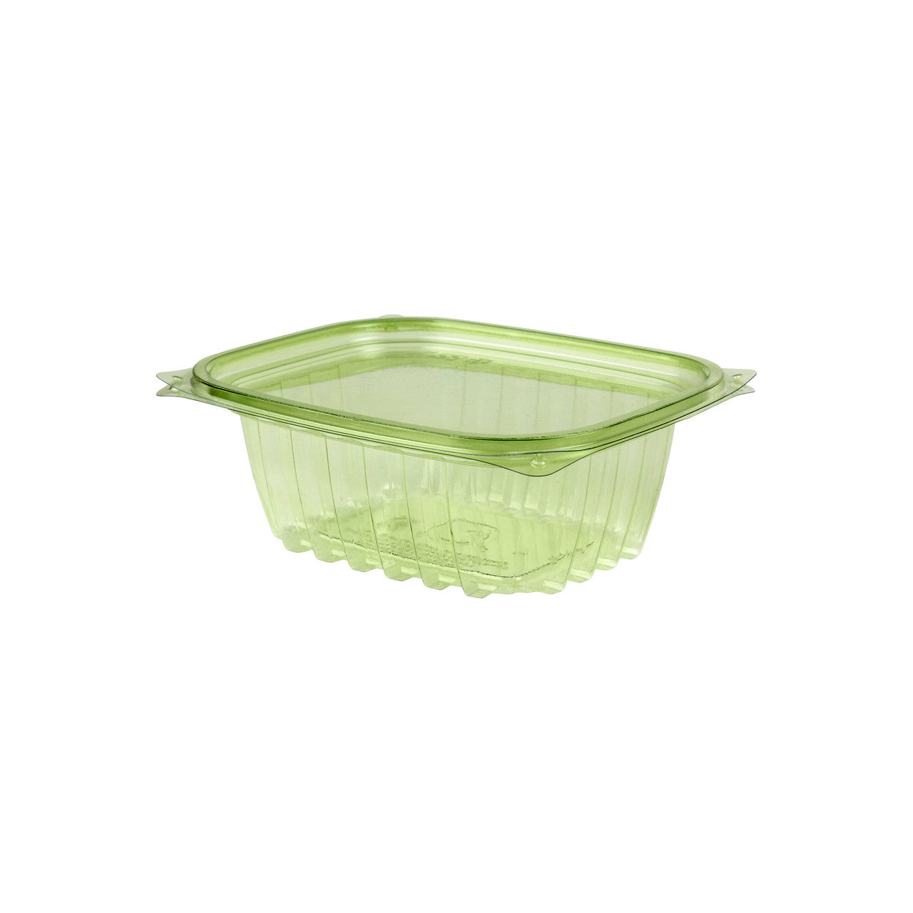Eco-Products GreenStripe 12 oz PLA Rectangular Deli Container with Lid, Compostable, Green (QTY 300), SKU EP-RC12GN