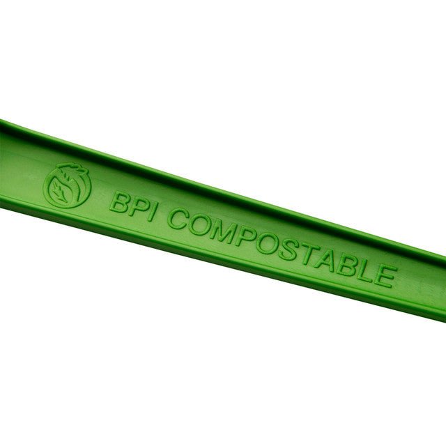 GreenStripe Plantware Renewable & Compostable Individually Wrapped Fork - 7in Green, Compostable Wrapper (QTY:1000)