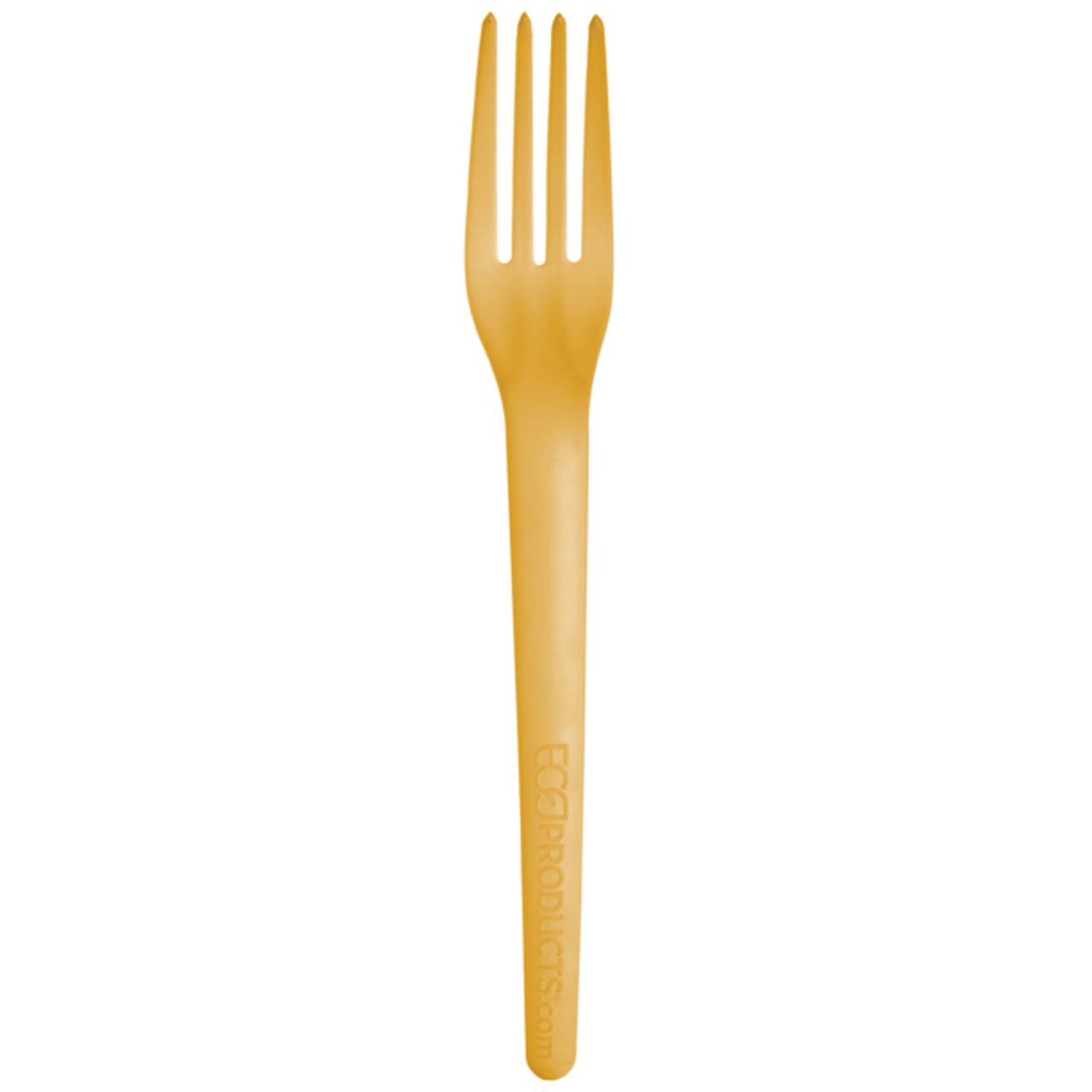 Plantware Renewable & Compostable Dinner Fork - 7in Yellow (QTY:1000)
