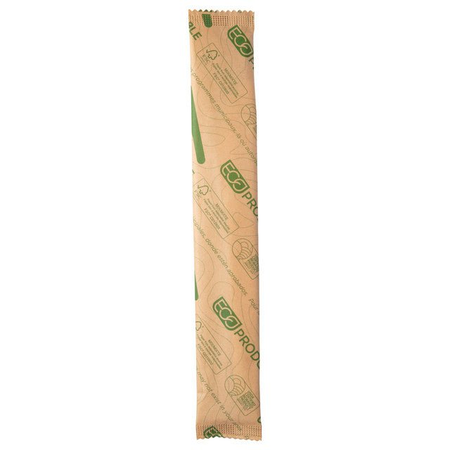 GreenStripe Renewable & Compostable Paper Cutlery Wrapped 6" Knife FSC MIX CREDIT (QTY:500)