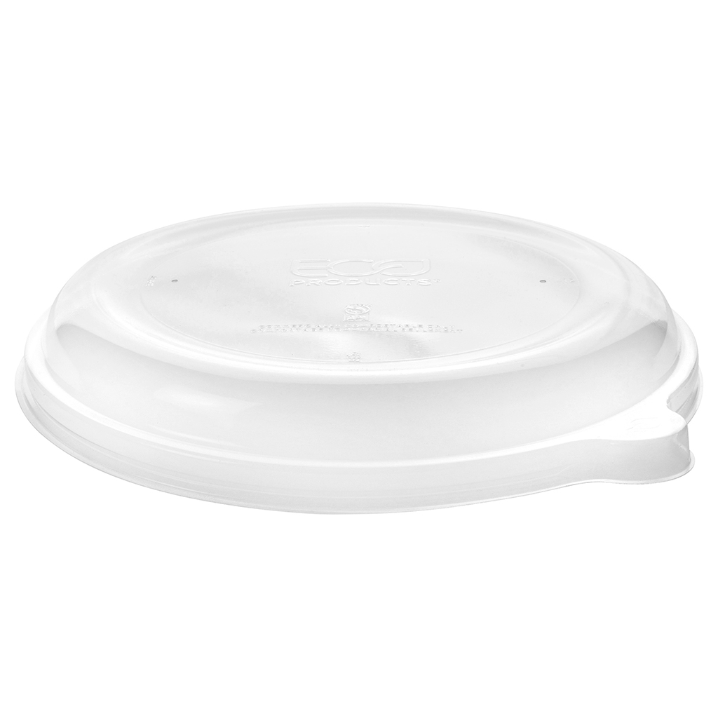 Eco-Products WorldView 9 in PLA Lid for Round Molded Fiber Takeout Containers Clear (QTY 300), SKU EP-SCR9LIDP
