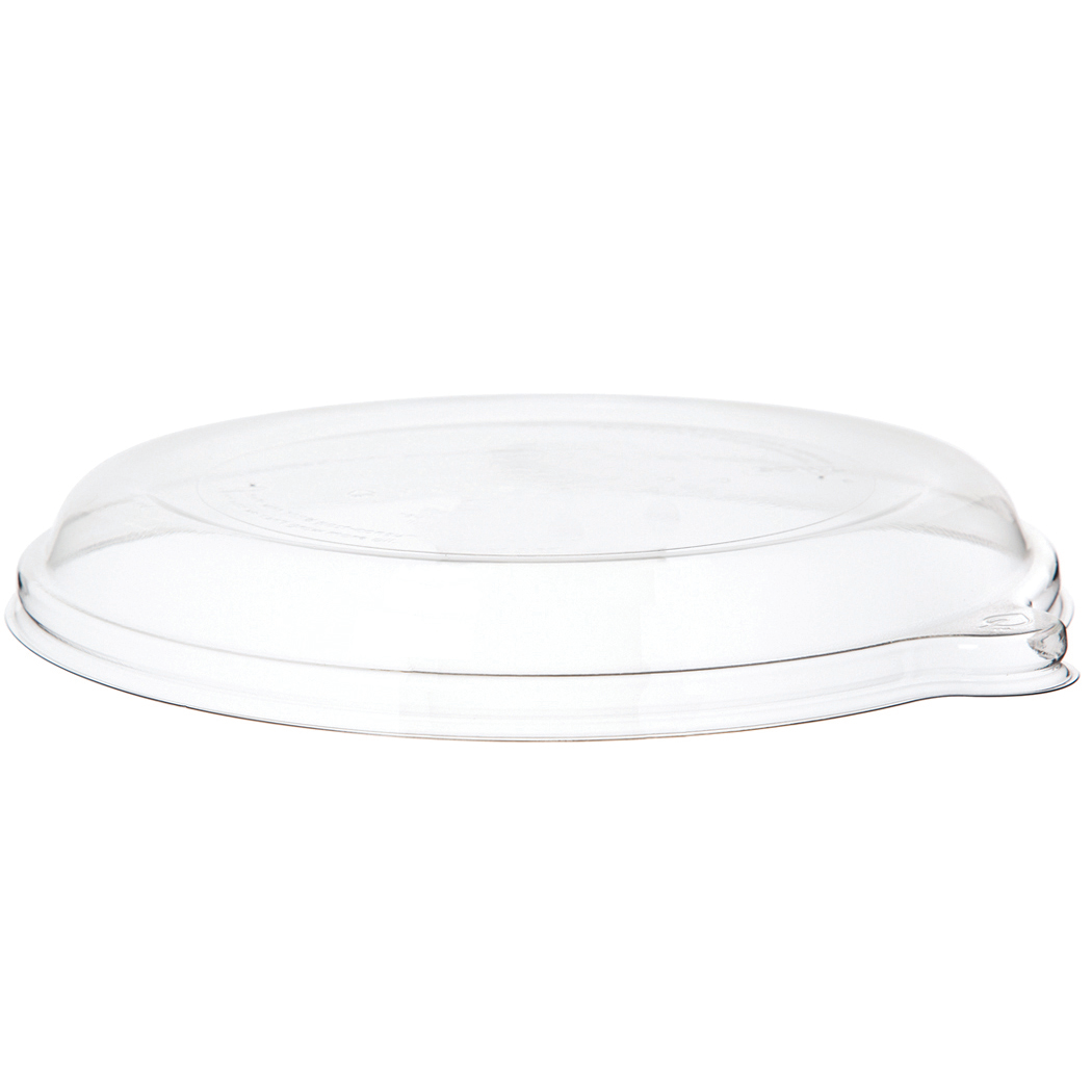Eco-Products WorldView 9 in Round Take-Out Container Lid 100% Recycled PET Clear (QTY 300), SKU EP-SCR9LID