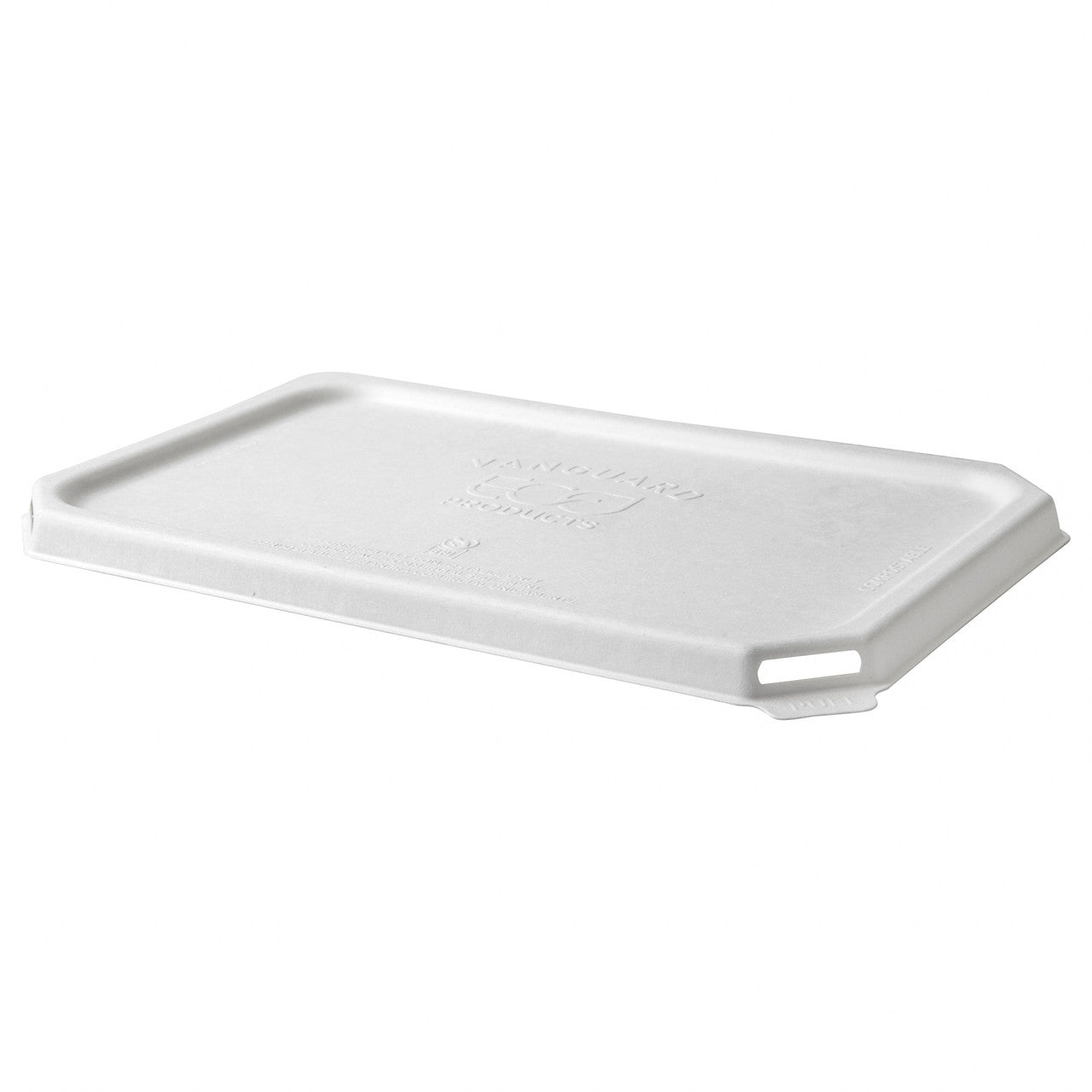 Eco-Products Vanguard Flat Molded Fiber Lid for 24-32 oz Rectangular Containers Compostable (QTY 200), SKU EP-SCRC107FLIDNFA