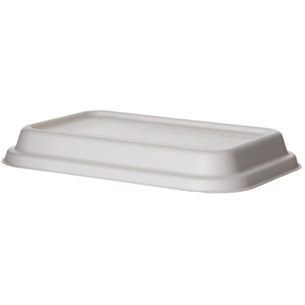 WorldView Renewable & Compostable DOMED Sugarcane Lid, Fits 12 and 16oz Rectangle Sugarcane Take-Out Containers (QTY:400)