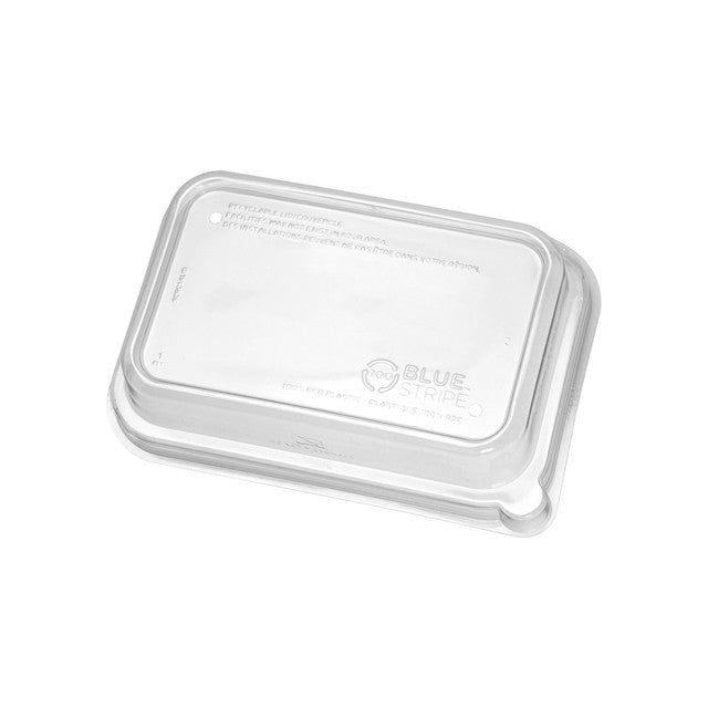WorldView 100% Recycled Content Lid, Fits 12 and 16oz Rectangle Sugarcane Take-Out Containers (QTY:400)