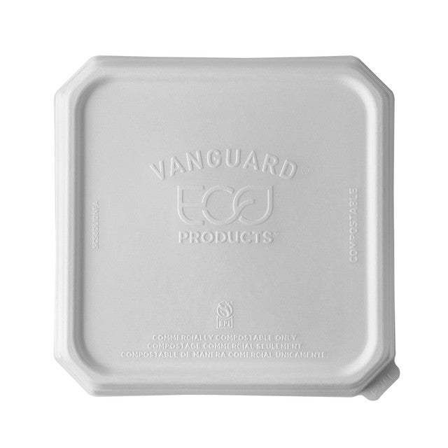 GreenStripe Vanguard WorldView Renewable & Compostable Domed Molded Fiber Lid, Fits SCS8 Molded Fiber Container (QTY:200)