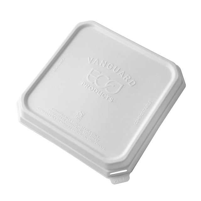 GreenStripe Vanguard WorldView Renewable & Compostable Domed Molded Fiber Lid, Fits SCS8 Molded Fiber Container (QTY:200)