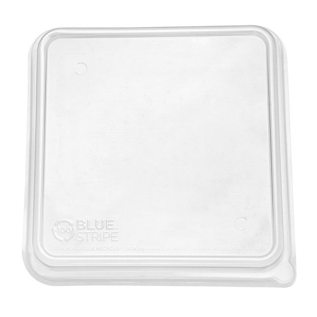 BlueStripe WorldView 100% Post-Consumer Recycled Content Lids, 9in Shallow, Fits 9in Square Molded Fiber Containers (QTY:200)