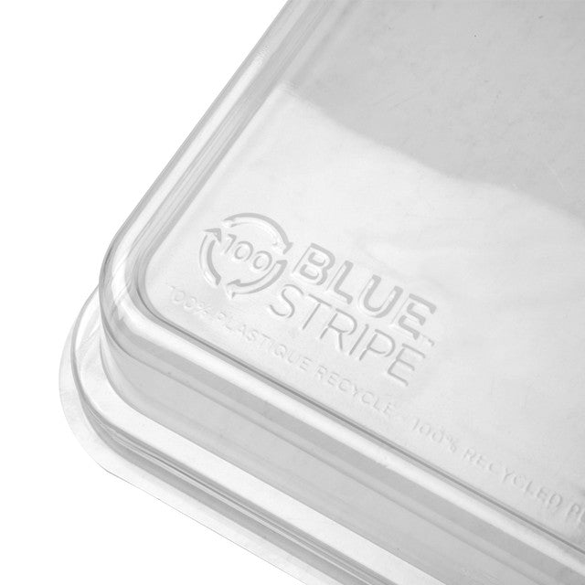 BlueStripe WorldView 100% Post-Consumer Recycled Content Lids, 9in Shallow, Fits 9in Square Molded Fiber Containers (QTY:200)