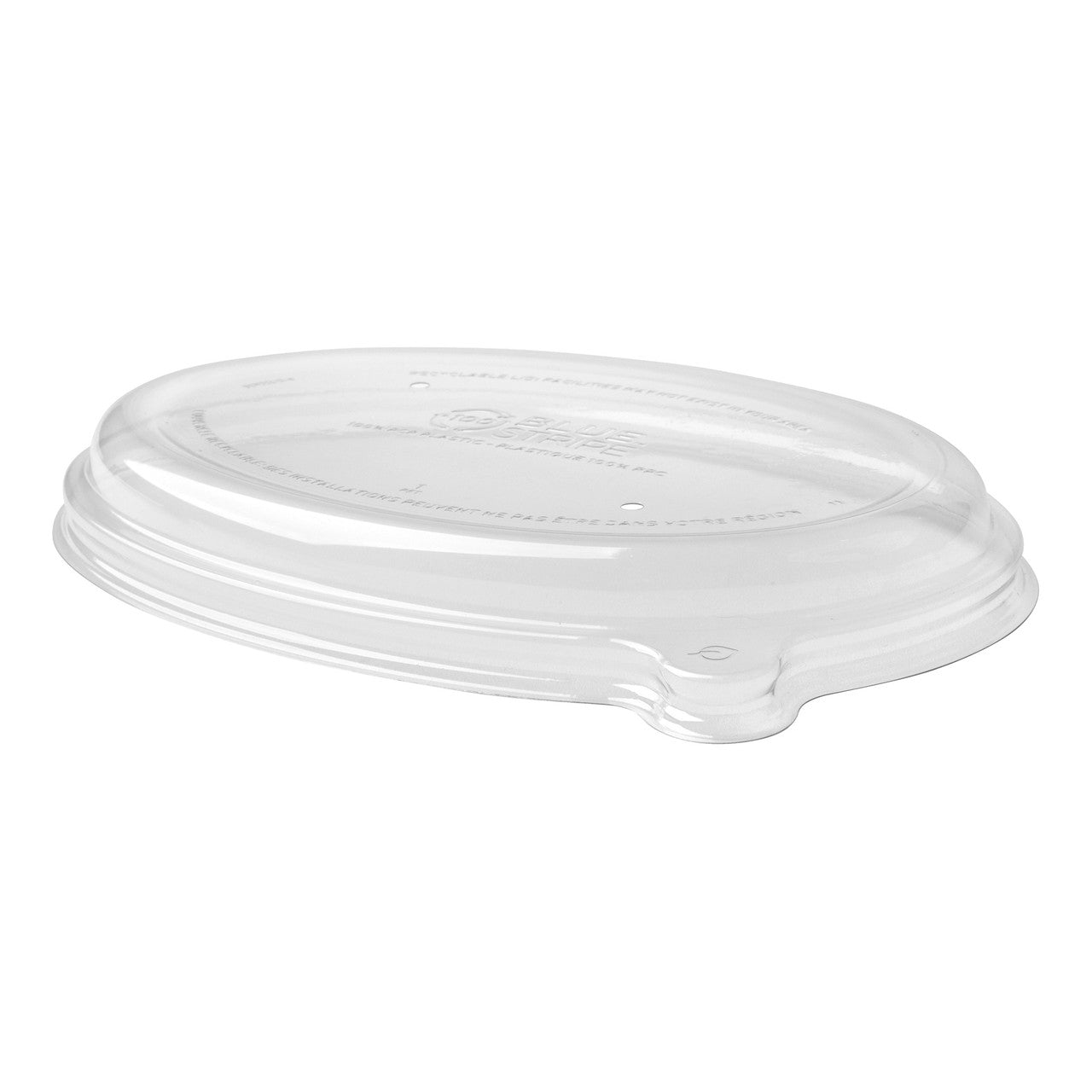 WorldView 100% Recycled Content Lid, Fits 24 and 32oz Oval Sugarcane Take-Out Containers (QTY:300)