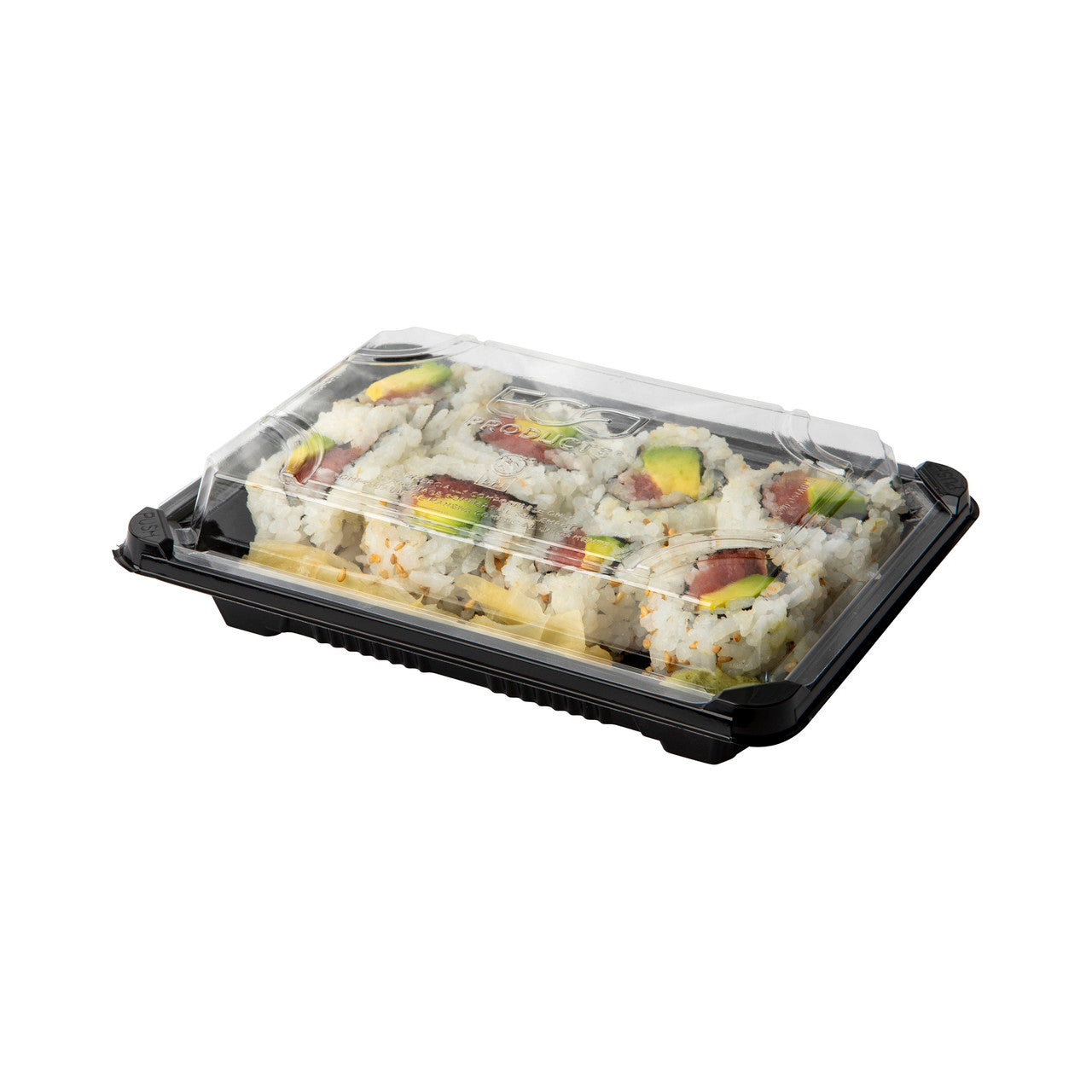 Eco-Products GreenStripe Compostable Small Sushi Containers 5" x 7" (QTY 600), SKU EP-SH2-CPK