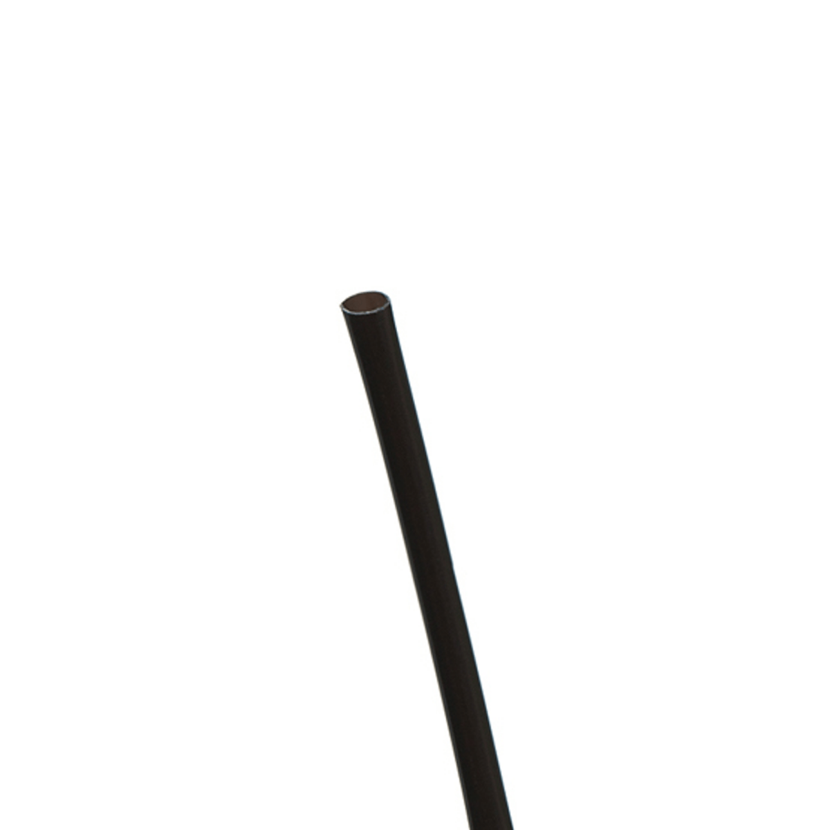 GreenStripe 5.75in Black Unwrapped Straws - Case (QTY:20000)