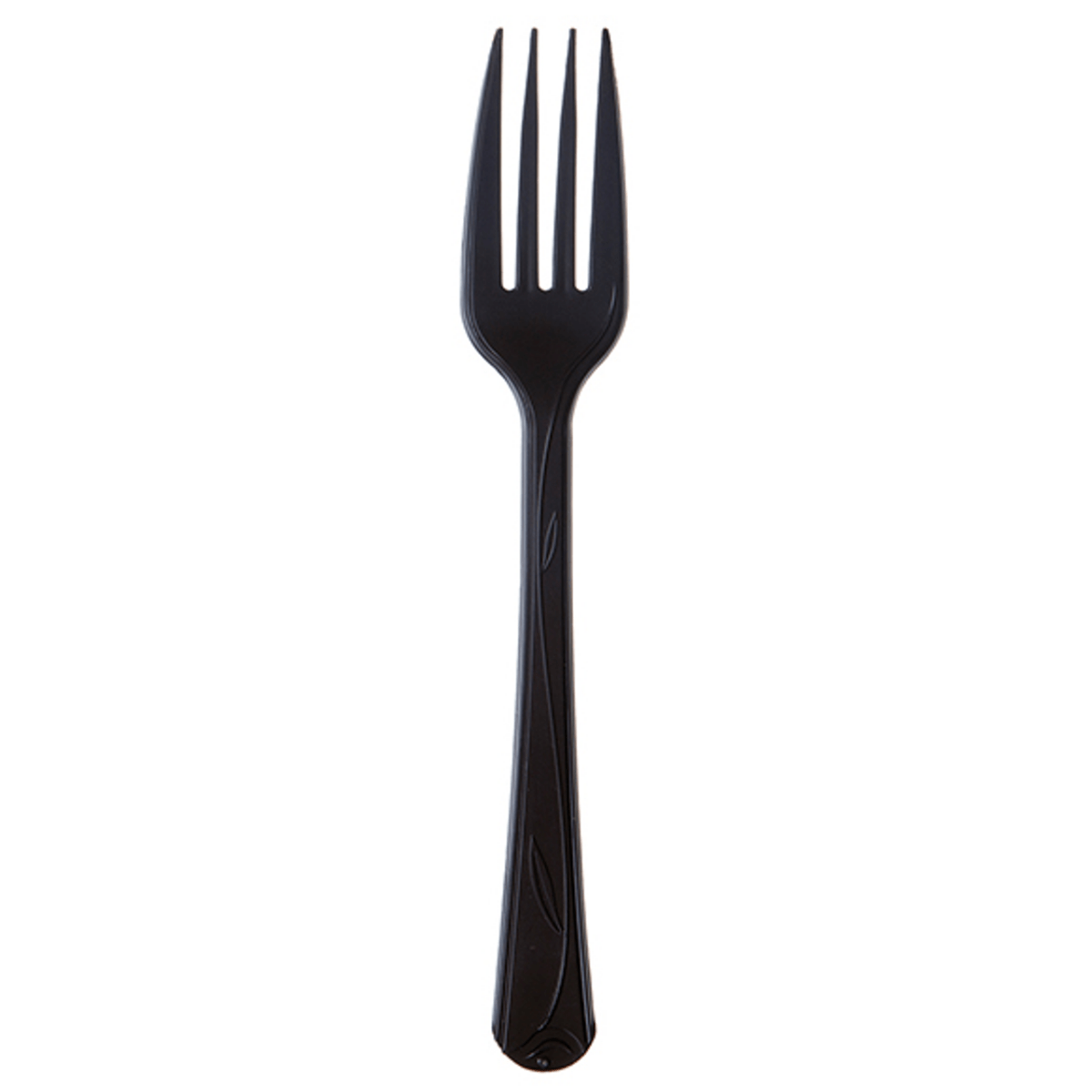Vine Renewable & Compostable Fork, 7in, Black (QTY:500)