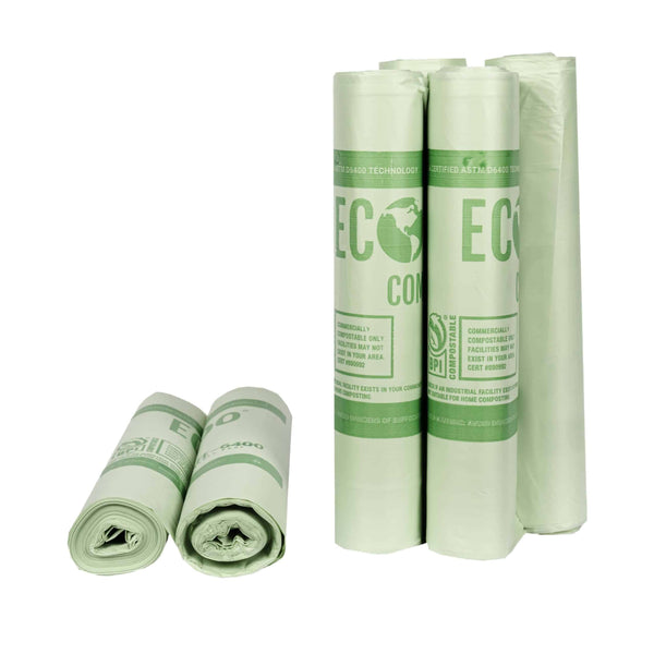 60 Gallon Compostable Bags EcoSafe 44x60 (QTY: 60)