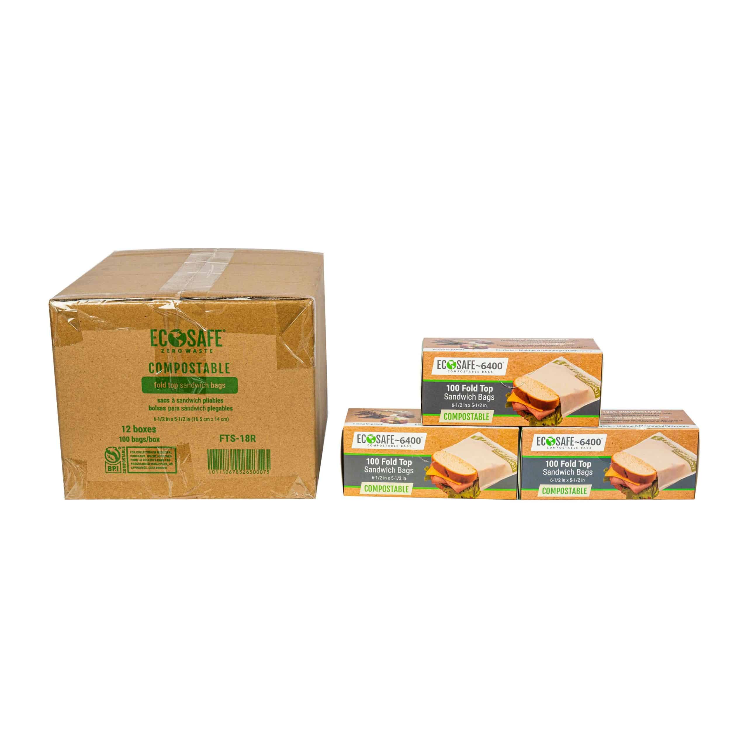 Compostable Fold Top Sandwich Bag 5.5x6.5" (QTY:1200)