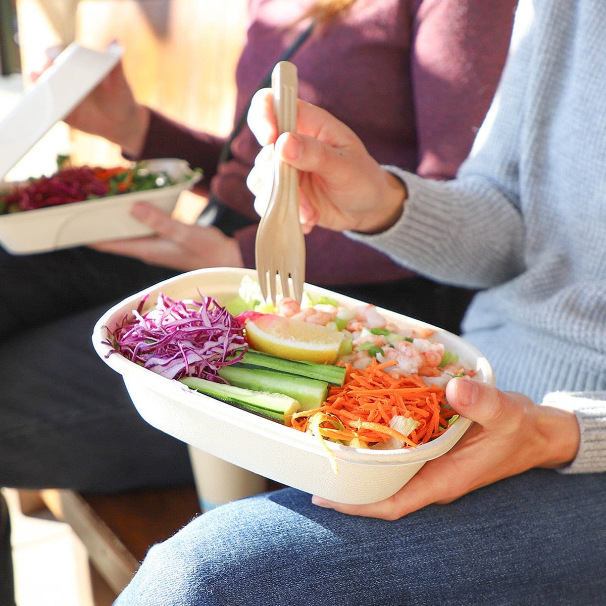 World Centric NoTree 6 in Paper Fork Compostable FSC Certified Cutlery (QTY 1000), SKU FO-NT-6