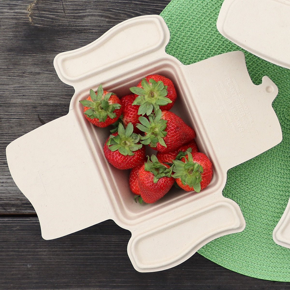Composting Paper Container World Centric 24 oz Fiber COMPOST-A-PAK Folding Takeout Containers (QT ...
