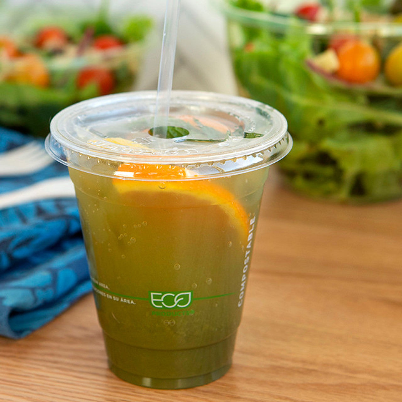 Eco-Products GreenStripe Renewable & Compostable Cold Cups 16oz (QTY 1000), SKU EP-CC16-GS