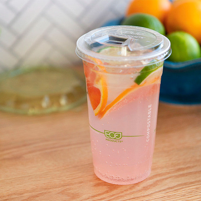 Eco-Products GreenStripe Cold Cups 24oz PLA Compostable (QTY 1000), SKU EP-CC24-GS