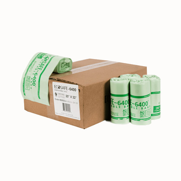 EcoSafe 7 Gal Compostable Bags - 20X22 (QTY:600)