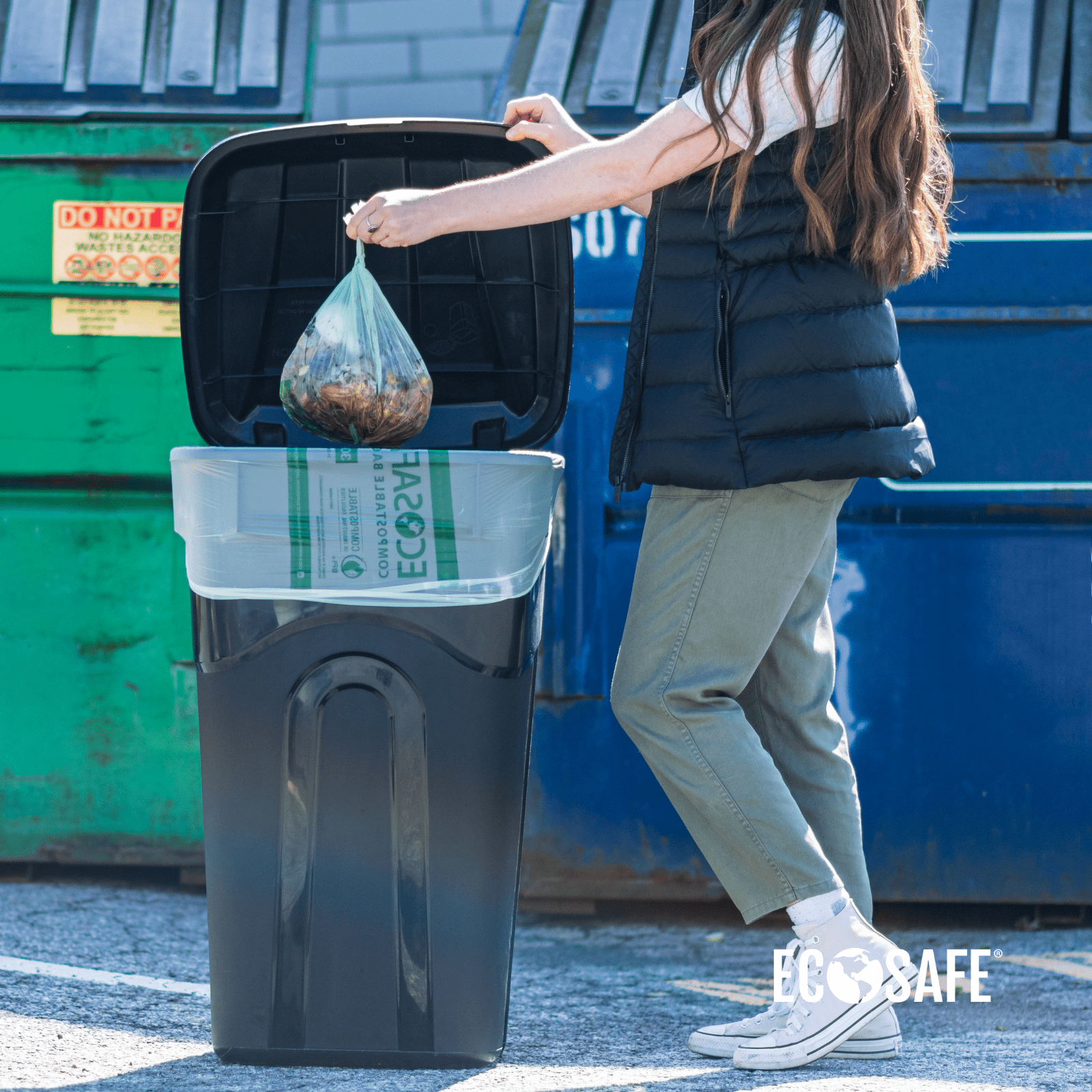 EcoSafe 39×55″ Compostable Bag / Liner - 48 Gal (QTY:80)