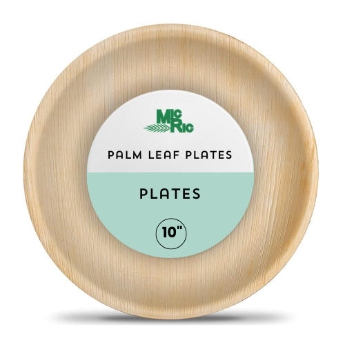 Palm Leaf 10" Round Plate (250 Buy By Box $0.39 each)