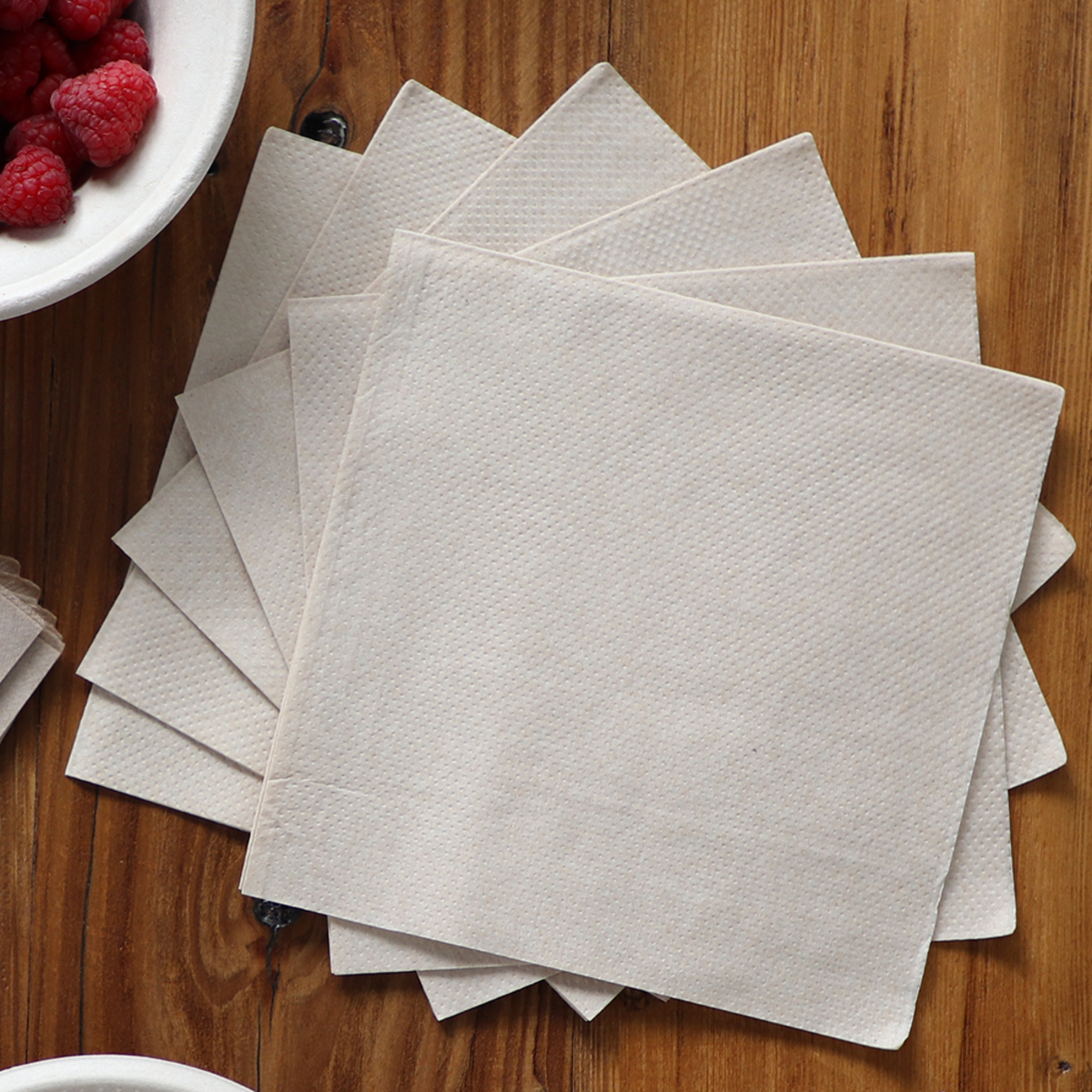 World Centric 6.5x6.5" 2-Ply Square Lunch Napkins Recycled Paper (QTY 4500), SKU NP-SC-LN