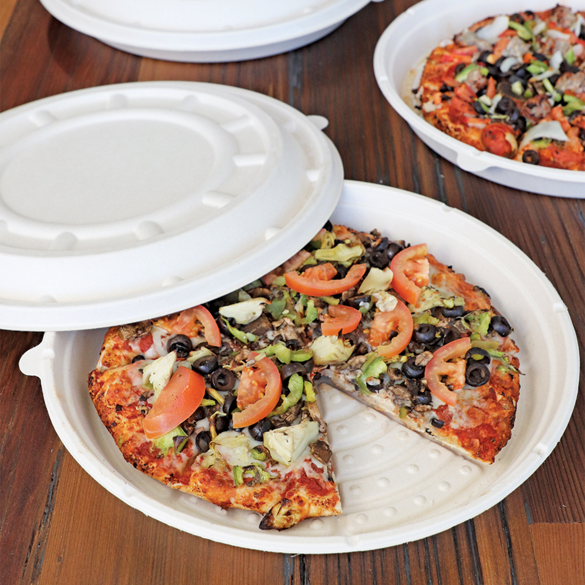 World Centric 10" PizzaRound Tray - Lid sold separately (QTY:200)