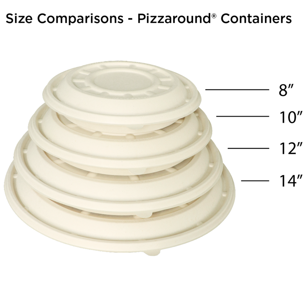 World Centric 10" PizzaRound Tray - Lid sold separately (QTY:200)