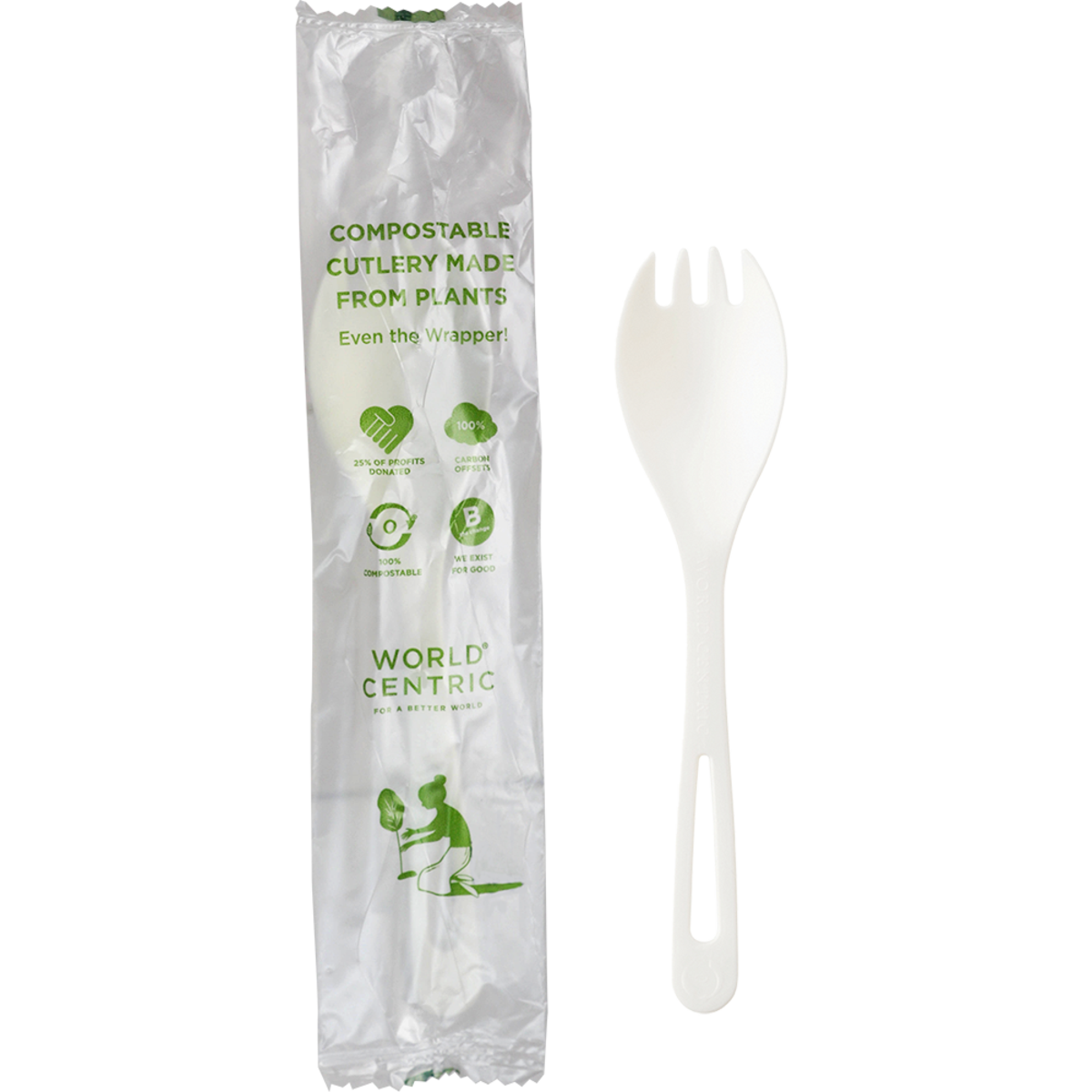 World Centric 6" TPLA Spork - Wrapped (QTY:750)