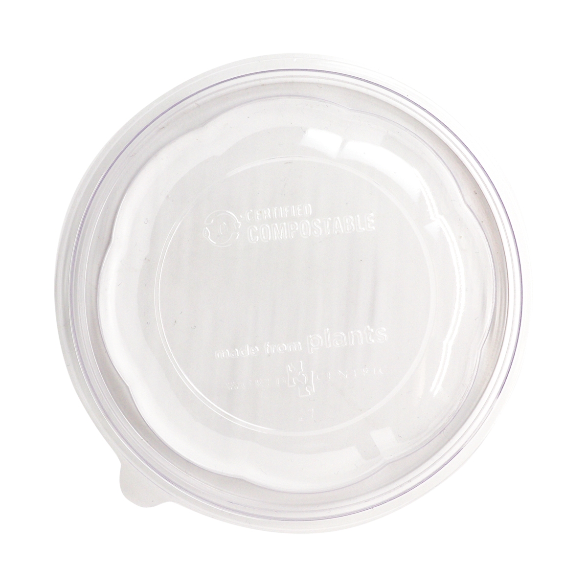 World Centric LID PLA - 16 oz Salad Bowls, Dome, Clear (QTY:450)