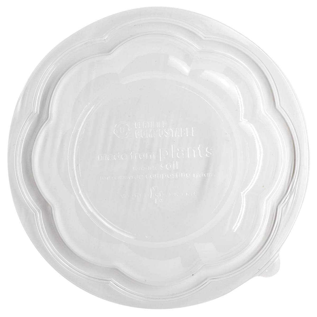 World Centric LID PLA - 24-48 oz Salad Bowls, Dome, Clear (QTY:600)