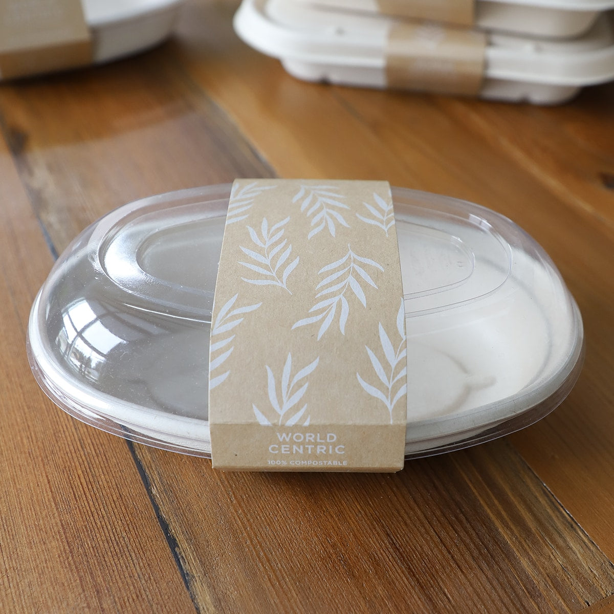 World Centric Small Paper Tray Sleeve for U8 Containers Compostable FSC Certified (QTY 800), SKU SL-PA-TR8