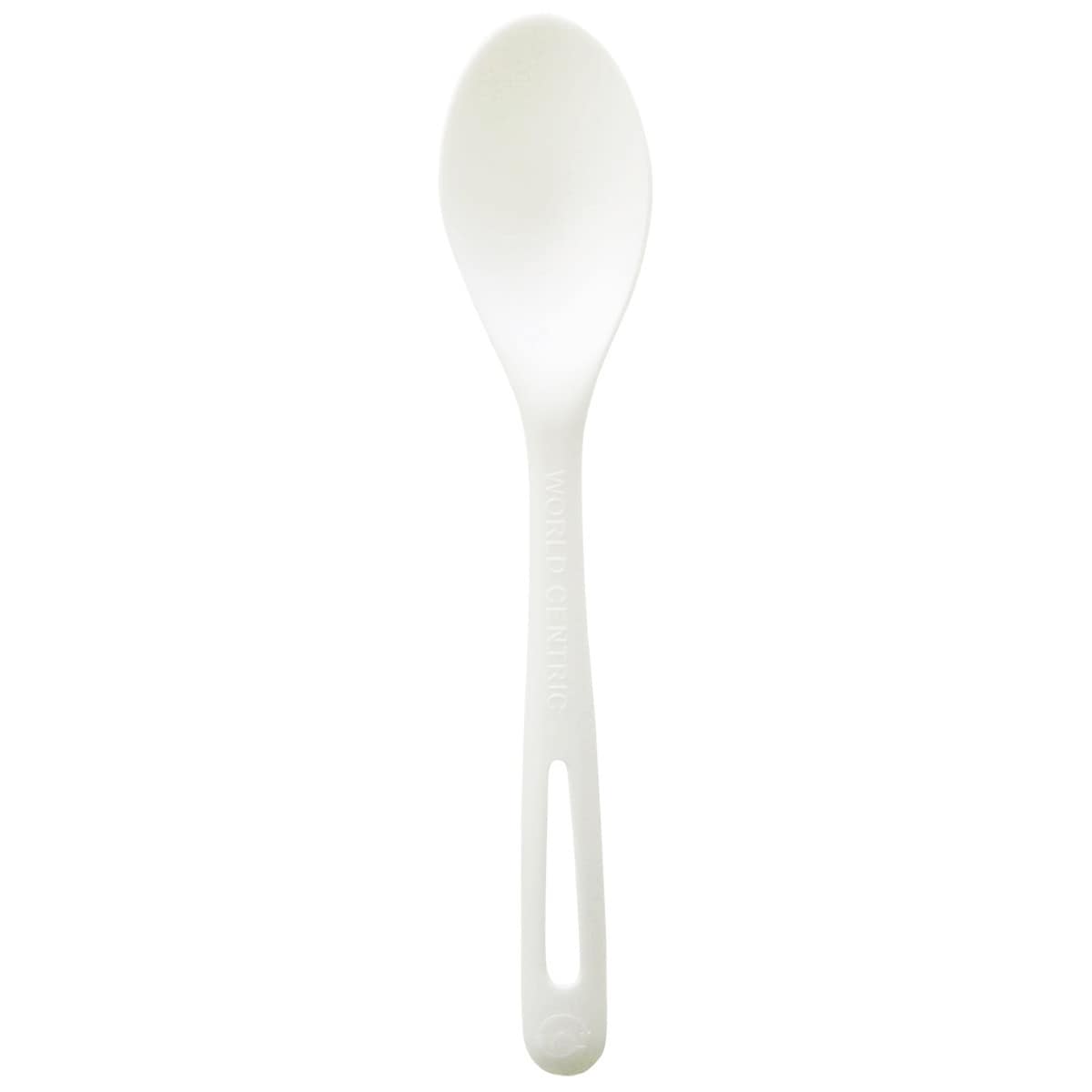 World Centric Compostable 7" TPLA Spoon, White (QTY 1000), SKU SP-PS-7