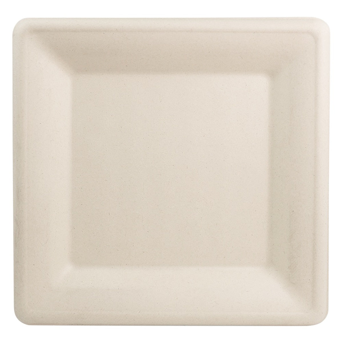 World Centric 10 in Fiber Square Plate Compostable Plant Fiber Plate (QTY 500), SKU SQ-FB-10-LFS