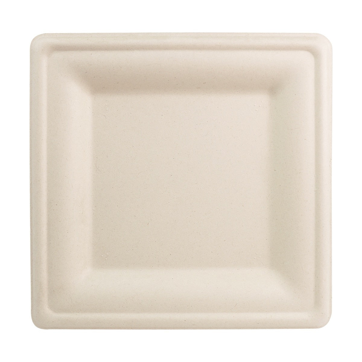 World Centric 8 in Fiber Square Plate Compostable Plant Fiber Plate (QTY 1000), SKU SQ-FB-8-LFS